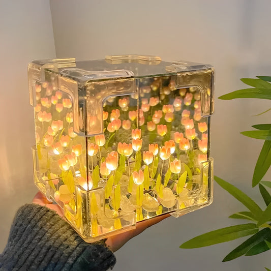 Cubo Lampara Magica De Tulipanes